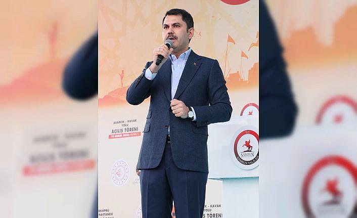 Bakan Kurum, Samsun'da yapımı tamamlanan projelerin toplu açılışına katıldı