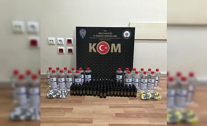 Bolu'da sahte içki operasyonunda bir şüpheli yakalandı