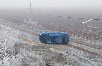 Çorum'da buzlanma ve sis nedeniyle meydana gelen kazalarda 16 kişi yaralandı