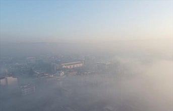 Düzce Ovası sis bulutuyla kaplandı