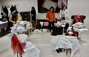 İhtiyaç sahibi genç kızların çeyizi halk eğitim merkezi kursiyerlerinden