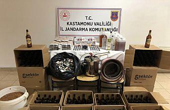 Kastamonu'da sahte içki ve kaçak sigara operasyonunda 3 zanlı yakalandı