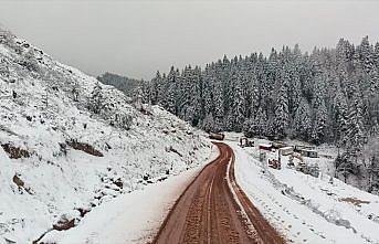 Sinop'un  yüksek kesimlerinde kar etkili oldu