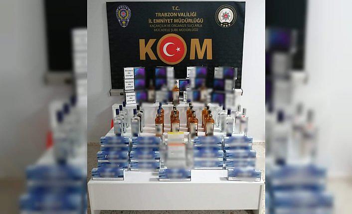 Trabzon'da kaçak içki, sigara ve elektronik sigara ele geçirildi