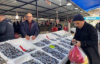 Zonguldak’ta bol miktarda avlanan balıklar tezgahları süslüyor