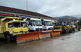 Devrek'te karla mücadele ekipleri göreve hazır