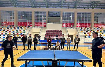 Düzce'de masa tenisi turnuvası yapıldı