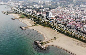 Giresun Belediyesinin plajlar bölgesindeki proje çalışmaları sürüyor