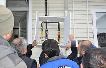 Mengen'de bazı evlerde doğal gaz kullanımına başlandı