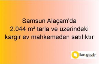 Samsun Alaçam'da 2.044 m² tarla ve üzerindeki kargir ev mahkemeden satılıktır
