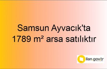 Samsun Ayvacık'ta 1789 m² arsa icradan satılıktır