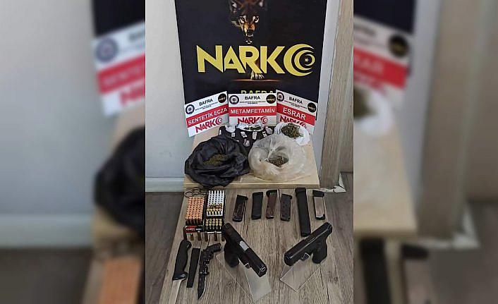 Bafra'da uyuşturucu operasyonunda 3 zanlı tutuklandı