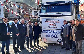 Ayancık ve Gerze ilçelerinden deprem bölgesine destek