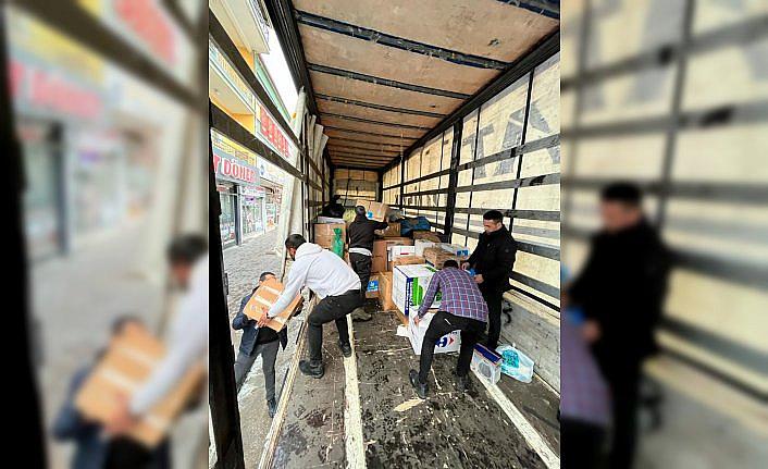 Çorum ve ilçelerinde toplanan yardımlar deprem bölgesine gönderiliyor