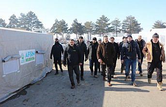 Kahramanmaraş'ın Afşin ilçesinde depremzedeler için 783 çadır kuruldu