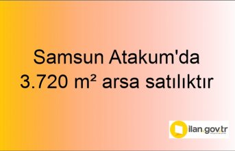 Samsun Atakum'da 3.720 m² arsa mahkemeden satılıktır