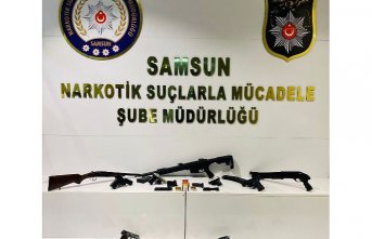 Samsun'da silah ve uyuşturucu madde operasyonu