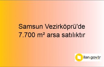 Samsun Vezirköprü'de 7.700 m² arsa mahkemeden satılıktır