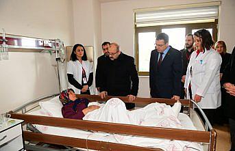 Trabzon'a gelen depremzede kadın tedavi altına alındı