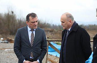 Düzce Belediye Başkanı Özlü'den yapımı süren Melen Çevreyolu'nda inceleme