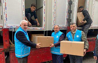 Samsun'dan deprem bölgesine temizlik malzemeleri gönderildi