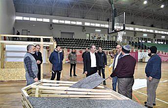 Trabzon'da depremzedeler için çadır üretiliyor