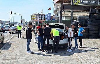 Samsun'da otomobil ile motosikletin çarpıştığı kazada 2 kişi yaralandı