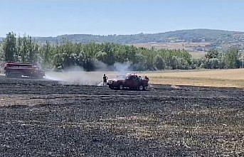 Karabük'te buğday tarlasında çıkan yangın söndürüldü