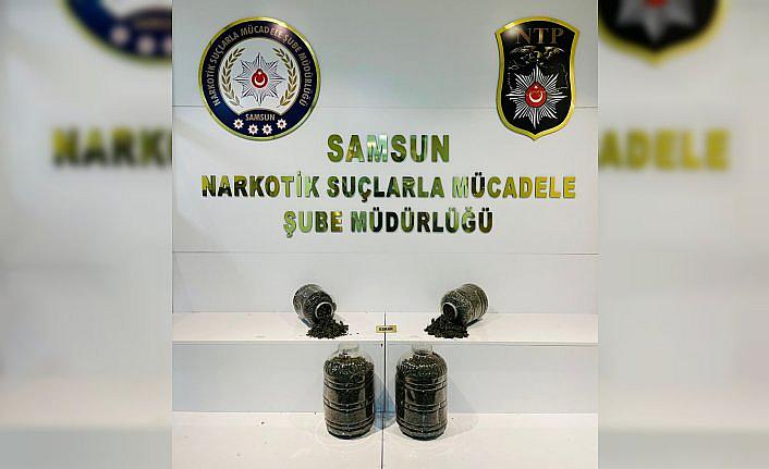 Samsun'da yolcu otobüsünde uyuşturucu ile yakalanan zanlı tutuklandı