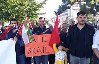Amasya'da İsrail'in Gazze'de yaptığı katliama tepki gösterildi