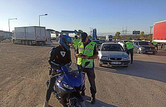 Amasya'da jandarmadan motosiklet denetimi