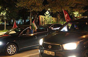 Bolu'da Filistinlilere destek gösterisi düzenlendi