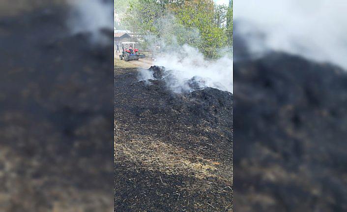 İskilip'te 150 balya saman yandı