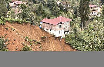 Rize'de şiddetli yağışın ardından hasar tespiti sürdü
