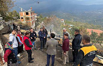 Samanlık yangınının ardından hasar tespit çalışmaları sürüyor