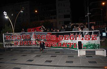 Suluova'da İsrail'in Gazze'deki hastaneye saldırısı protesto edildi