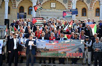 Vezirköprü'de İsrail'in Gazze'ye saldırıları kınandı