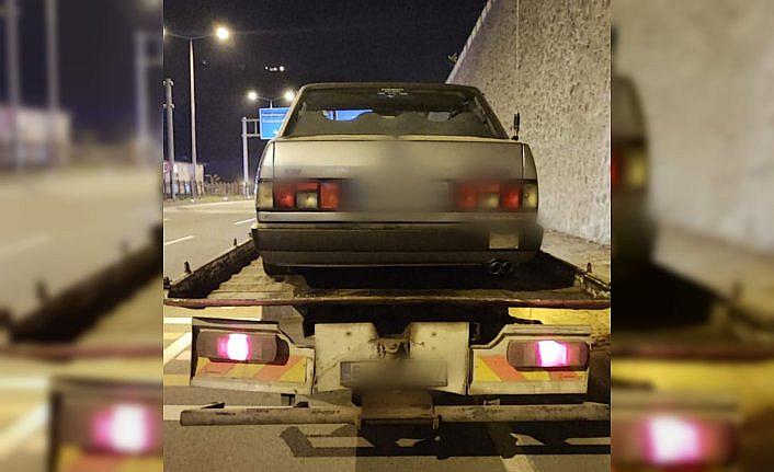 Trabzon'da abartı egzoz kullanan 2 sürücüye para cezası uygulandı