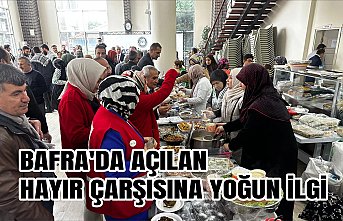 BAFRA’DA AÇILAN HAYIR ÇARŞISINA YOĞUN İLGİ