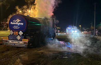 Bolu'da tankerden sızan kimyasal madde ekipleri alarma geçirdi