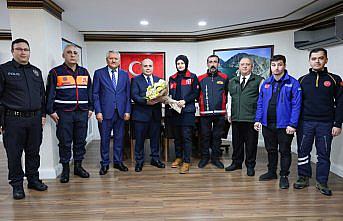 112 Acil Çağrı Merkezi çalışanlarından Vali Ünsal'a ziyaret