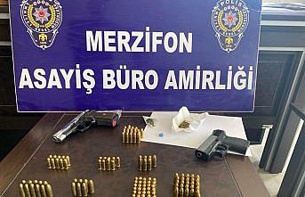 Amasya’da sahte içki ve silah operasyonunda 4 kişi yakalandı