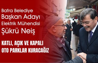 Bafra belediye başkan adayı elektrik mühendisi Şükrü Neiş    KATLI, AÇIK VE KAPALI OTA PARKLAR KURACAĞIZ