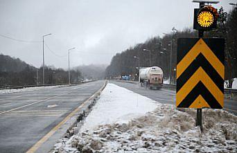 Bolu Dağı'nda kar etkili oluyor