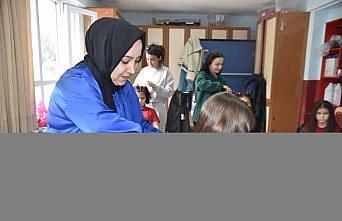 Görele'de öğrencilere saç bakım hizmeti sunuldu