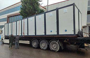 Karmod Kabin deprem bölgesine mobil tuvalet üretmeyi sürdürüyor