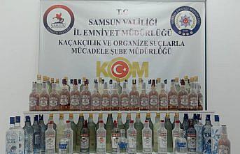 Samsun'da gümrük kaçağı içki operasyonu