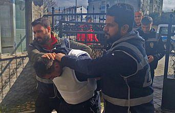 Bafra'da kadın cinayeti zanlısı adliyeye sevk edildi