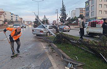 Bafra’da kaza sonrası kaçan sürücünün yakalanması için çalışma başlatıldı