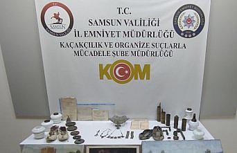 Samsun'da tarihi eser niteliğinde 42 obje ele geçirildi